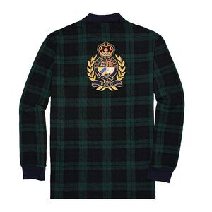 NWT Polo Ralph Lauren Men Black Watch Rugby XL - Huge Back Special Crest Emblem